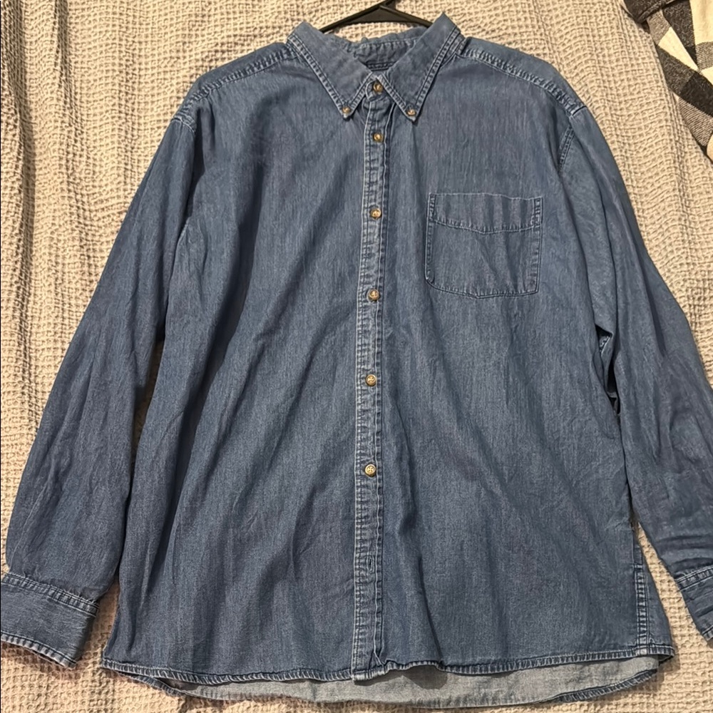 Light Blue Casual Button Down Shirt